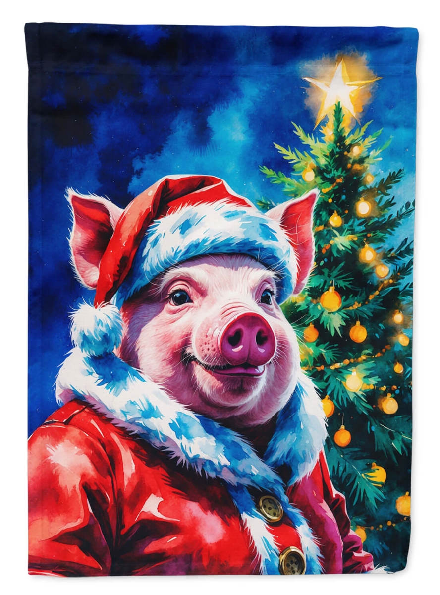 DAC8538CHF 40 x 28 in. Pig Christmas House Flag