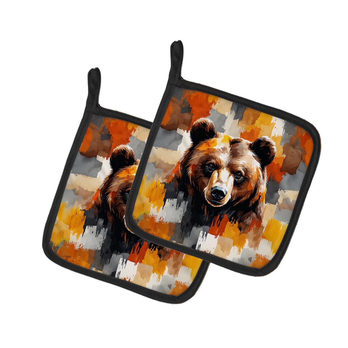 DAC8622PTHD 7.5 x 7.5 in. Bear Uniquely Bear Pride Pair of Pot Holders