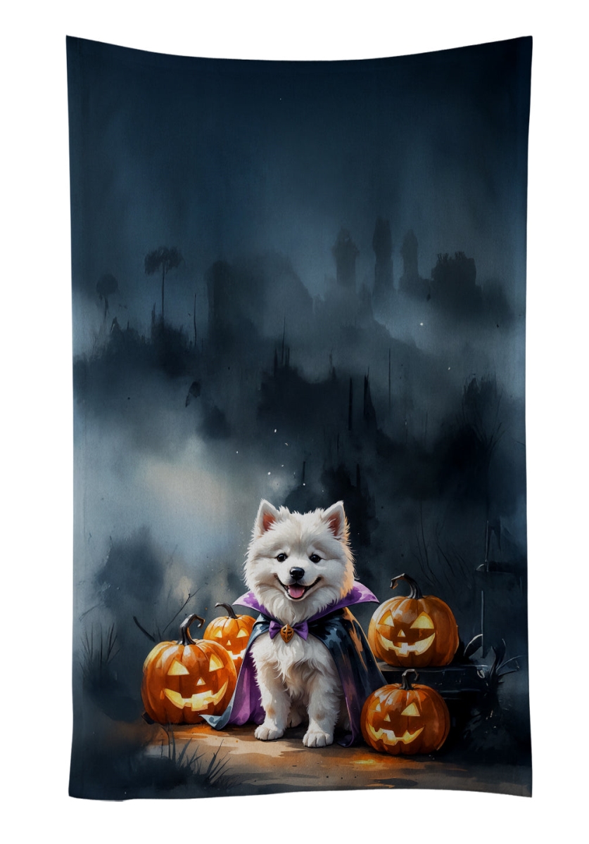 DAC8448KTWL 25 x 15 in. Samoyed Puppy Halloween Kitchen Towel