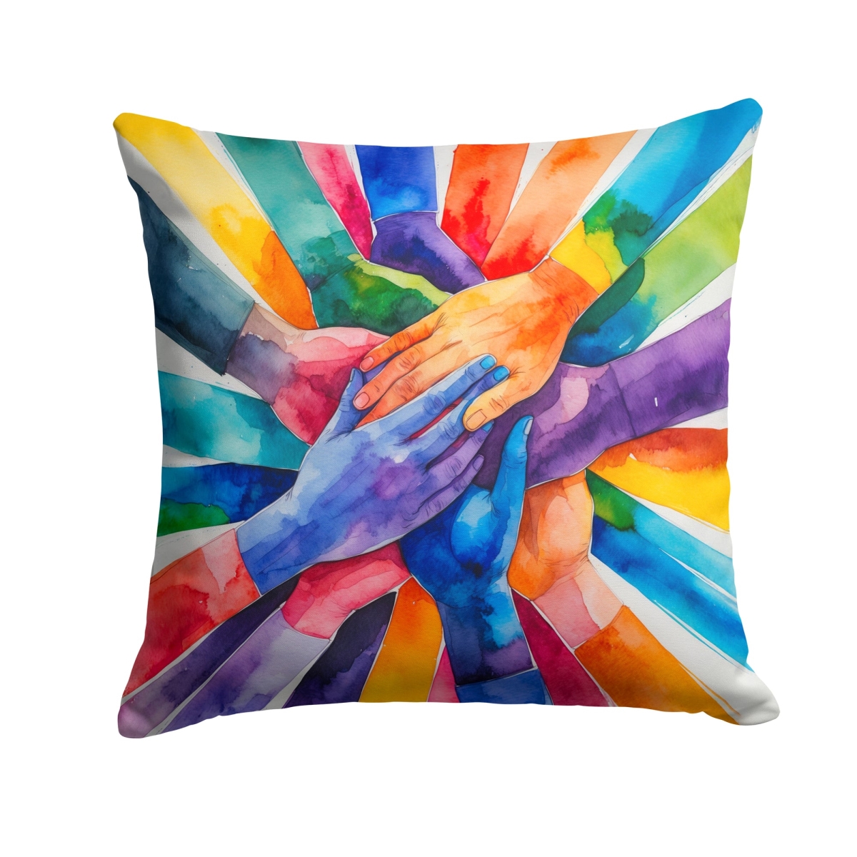 DAC8633PW1818 18 x 18 in. Together, Stronger Pride Throw Pillow