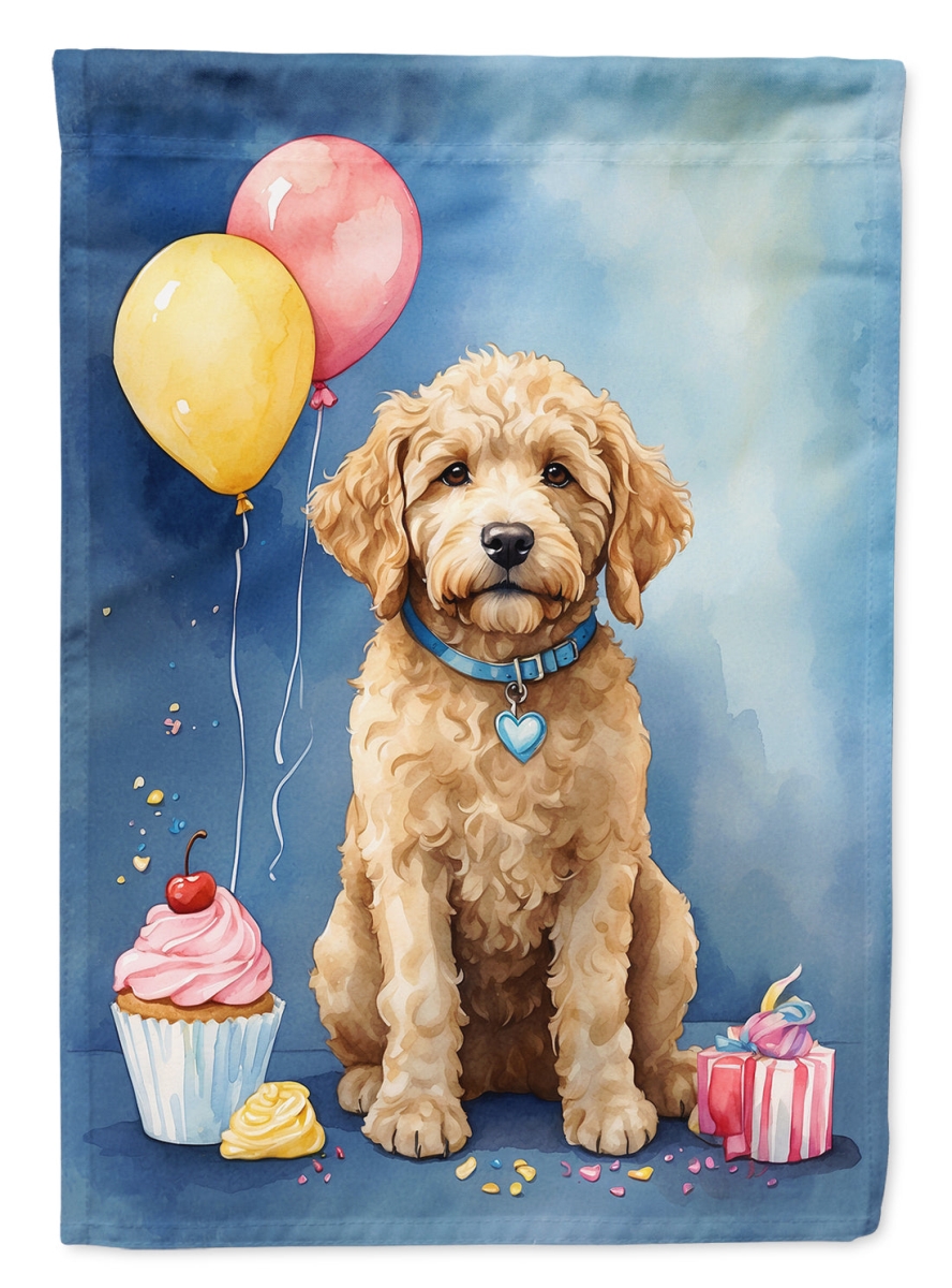 Goldendoodle Birthday House Flag - Multi-Color - 40 x 28 in. - Durable Polyester