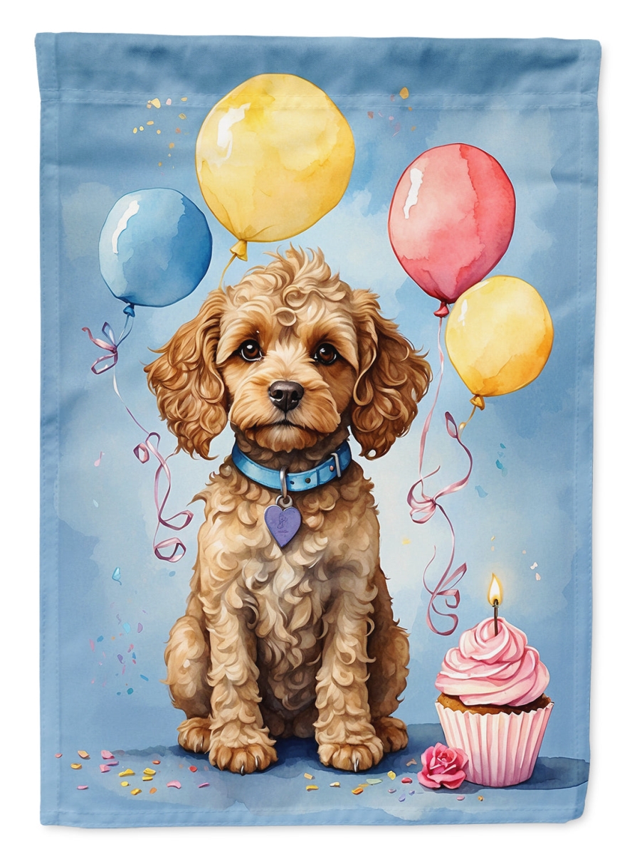 Cockapoo Birthday House Flag - Multicolor - 40 x 28 in. - Heavy Duty