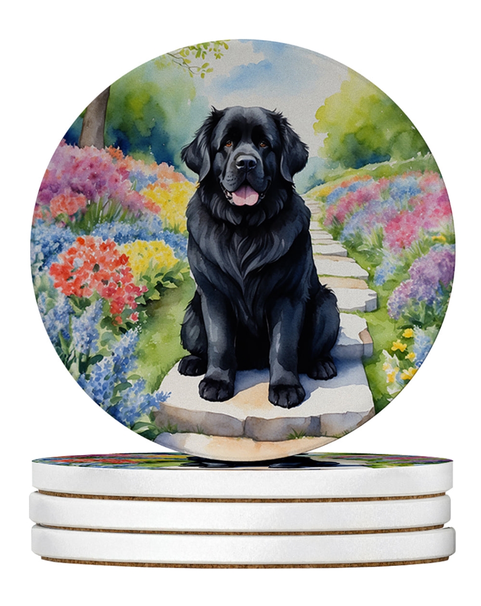 DAC6675RCS4 4 x 4 in. Found Land Spring Path Sandstone Coasters - Large - Pack of 4