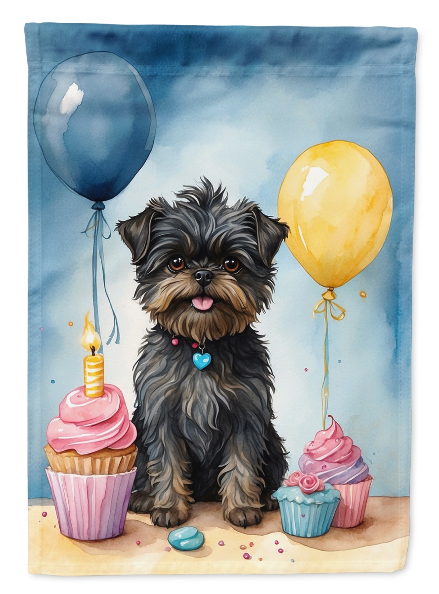 Affenpinscher Birthday Garden Flag - Multicolor - 15.5 x 11.25 in. - Durable Polyester