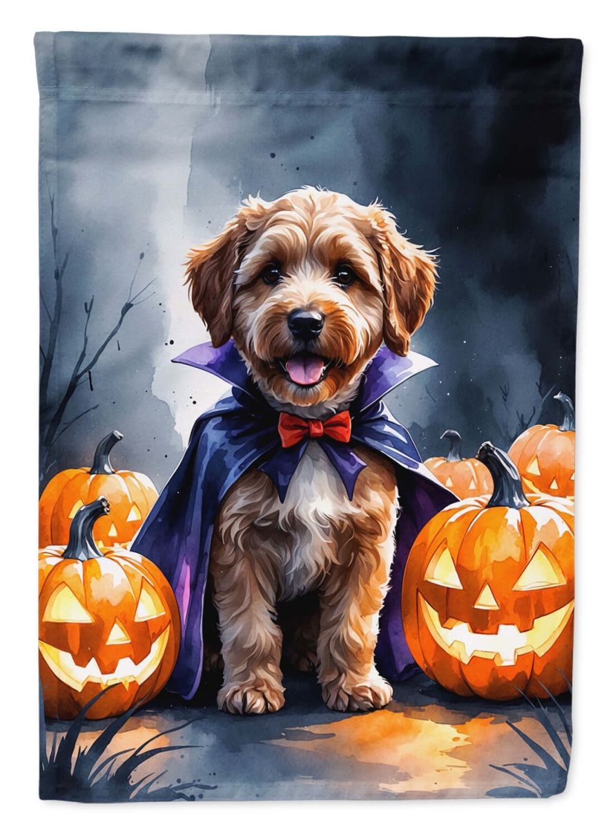Halloween Labradoodle House Flag - Multi-Color - 40 x 28 in. - Double-Sided Design