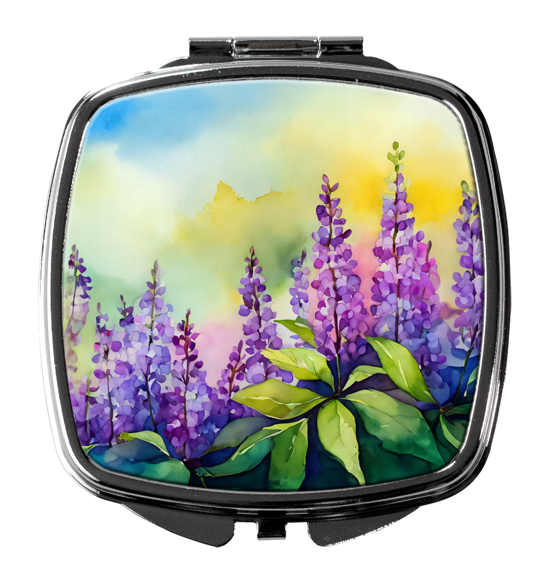 DAC1645SCM 3 x 2.75 in. Idaho Syringa in Watercolor Compact Mirror
