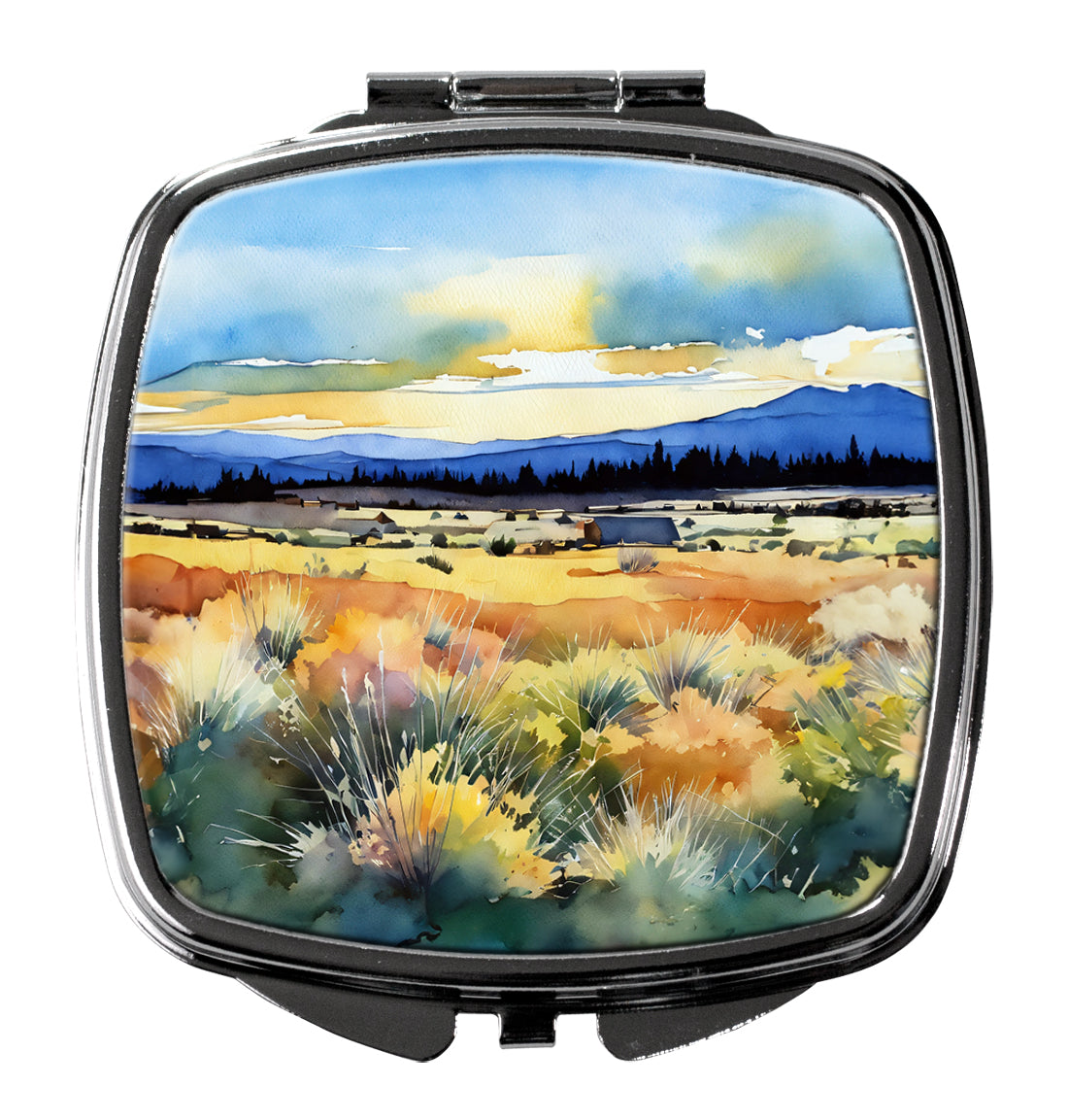 DAC1684SCM 3 x 2.75 in. Nevada Sagebrush in Watercolor Compact Mirror