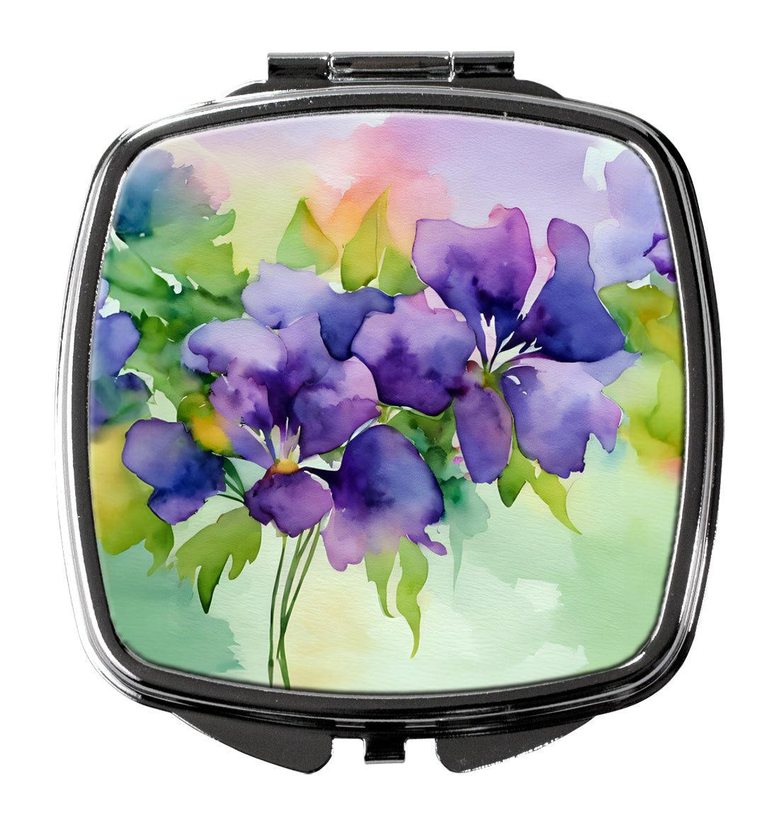 DAC1687SCM 3 x 2.75 in. Jersey Violet in Watercolor Compact Mirror