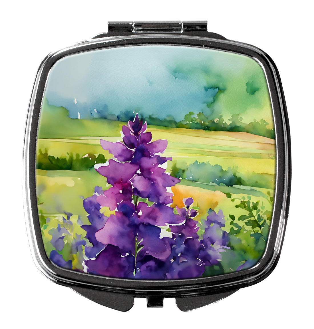 DAC1688SCM 3 x 2.75 in. Jersey Violet in Watercolor Compact Mirror