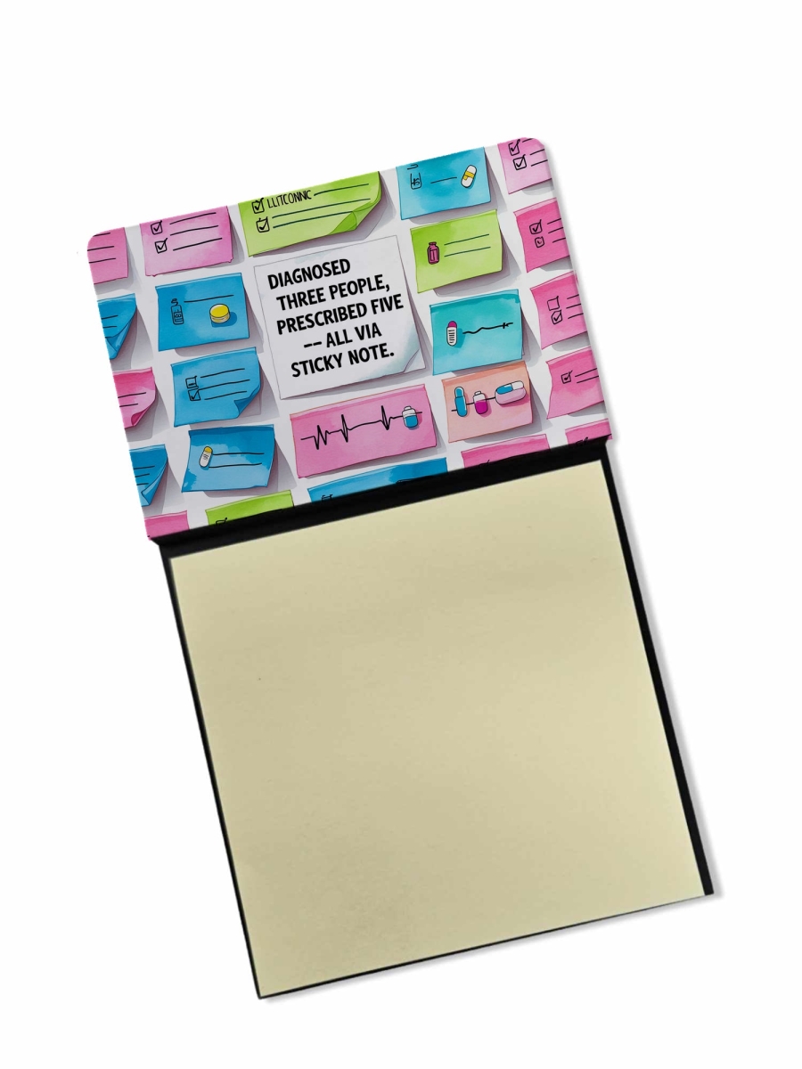 DAC8673NSN 5.25 x 3.25 in. Diagnosed three people, prescribed five Sticky Note Holder