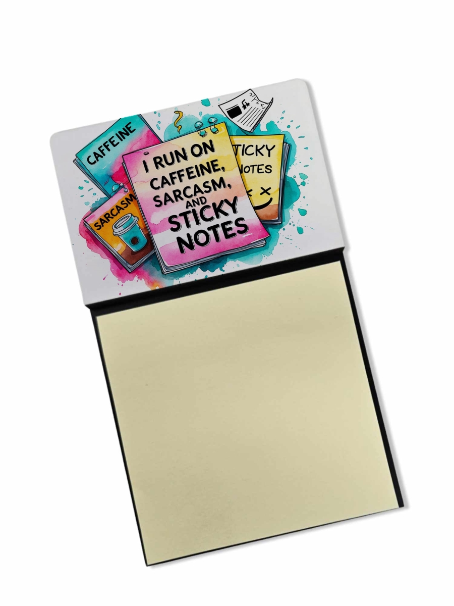 DAC8685NSN 5.25 x 3.25 in. I run on caffeine Sticky Note Holder