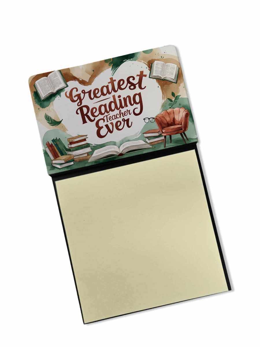 DAC8861TSN 5.25 x 3.25 in. Greatest Reading Teacher Ever Funny Sticky Note Holder for Teachers Gift