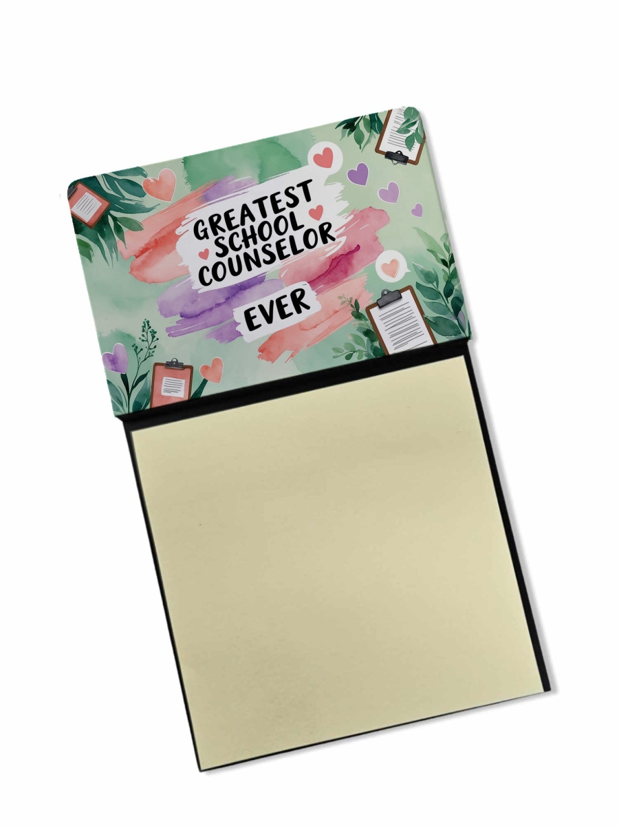 DAC8865TSN 5.25 x 3.25 in. Greatest School Counselor Ever Funny Sticky Note Holder for Teachers Gift