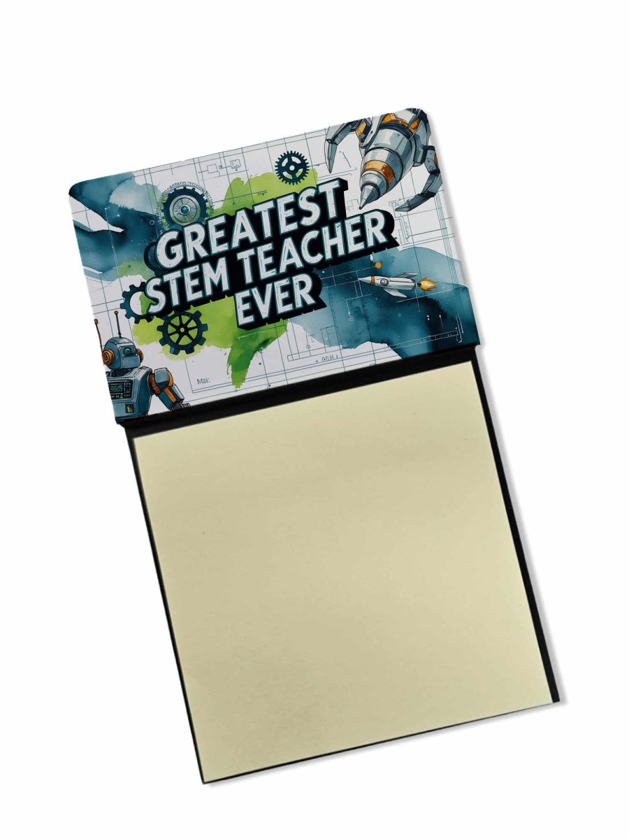 DAC8876TSN 5.25 x 3.25 in. Greatest STEM Teacher Ever Funny Sticky Note Holder for Teachers Gift