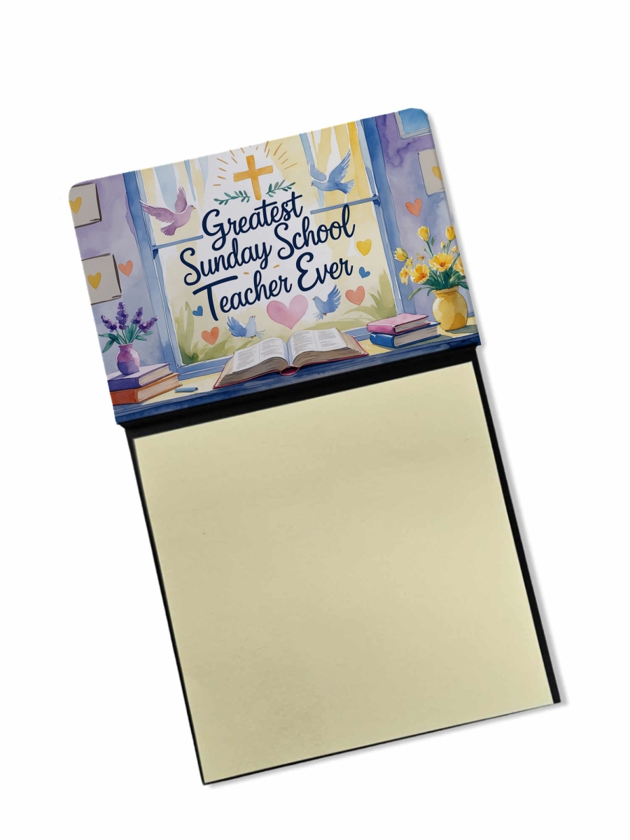 DAC8879TSN 5.25 x 3.25 in. Greatest Sunday School Teacher Ever Funny Sticky Note Holder for Teachers Gift