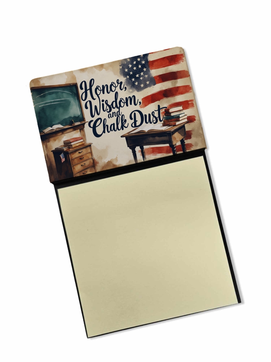 DAC8903TSN 5.25 x 3.25 in. Honor, Wisdom, & Chalk Dust Funny Sticky Note Holder for Teachers Gift