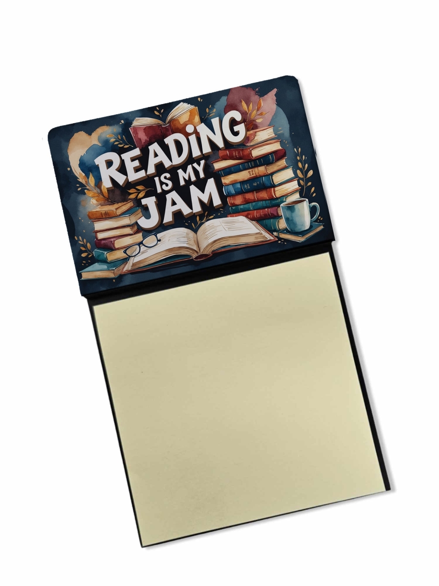 DAC8940TSN 5.25 x 3.25 in. Reading is My Jam Funny Sticky Note Holder for Teachers Gift