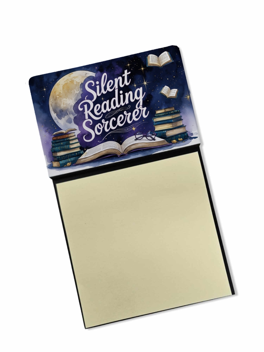DAC8948TSN 5.25 x 3.25 in. Silent Reading Sorcerer Funny Sticky Note Holder for Teachers Gift