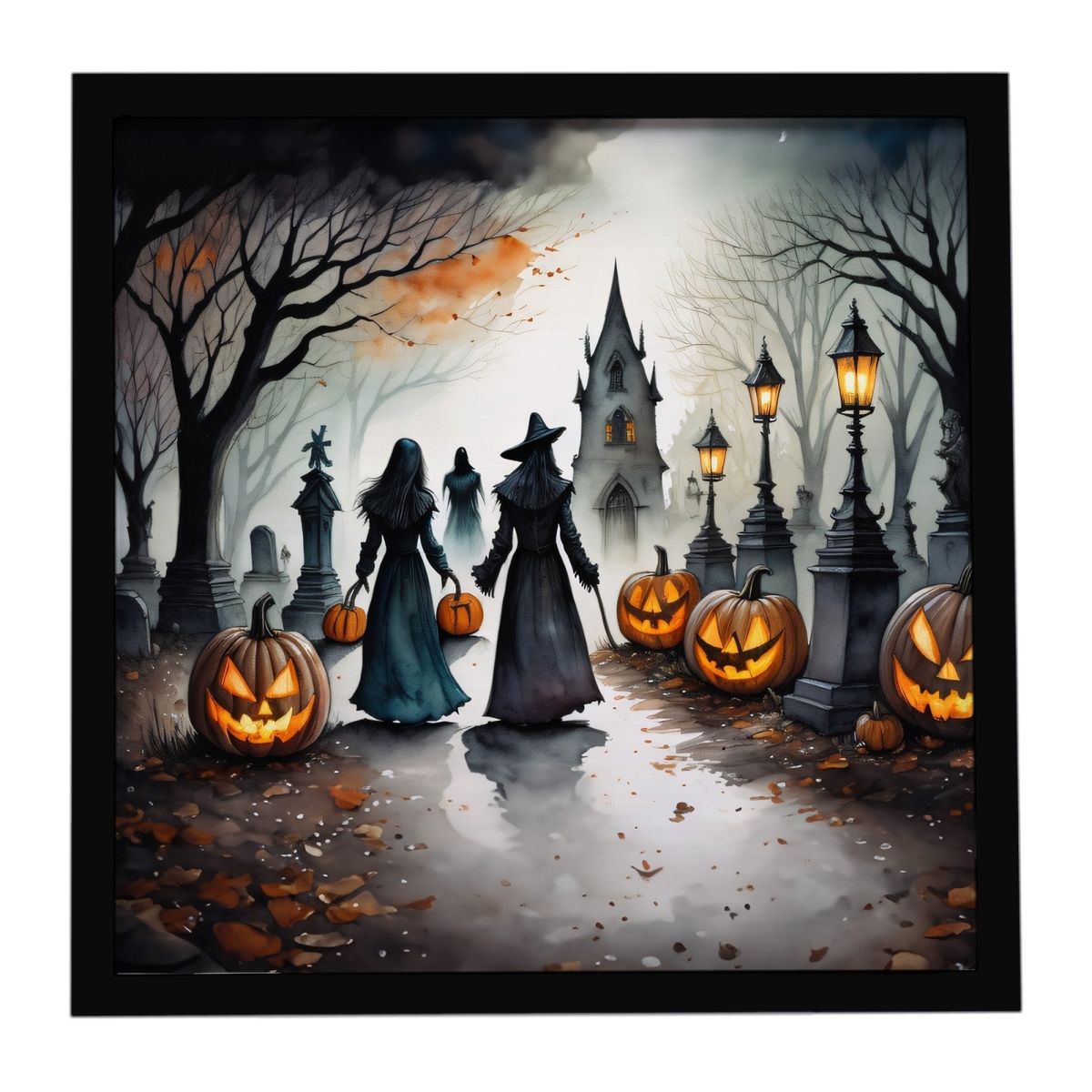 DAC2244MFP88 8 x 8 in. Vampires Spooky Halloween Framed Metal Print
