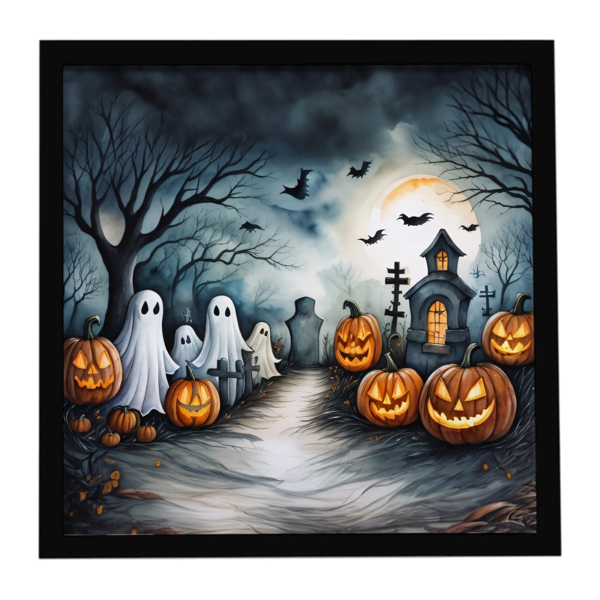 DAC2273MFP88 8 x 8 in. Ghosts Spooky Halloween Framed Metal Print