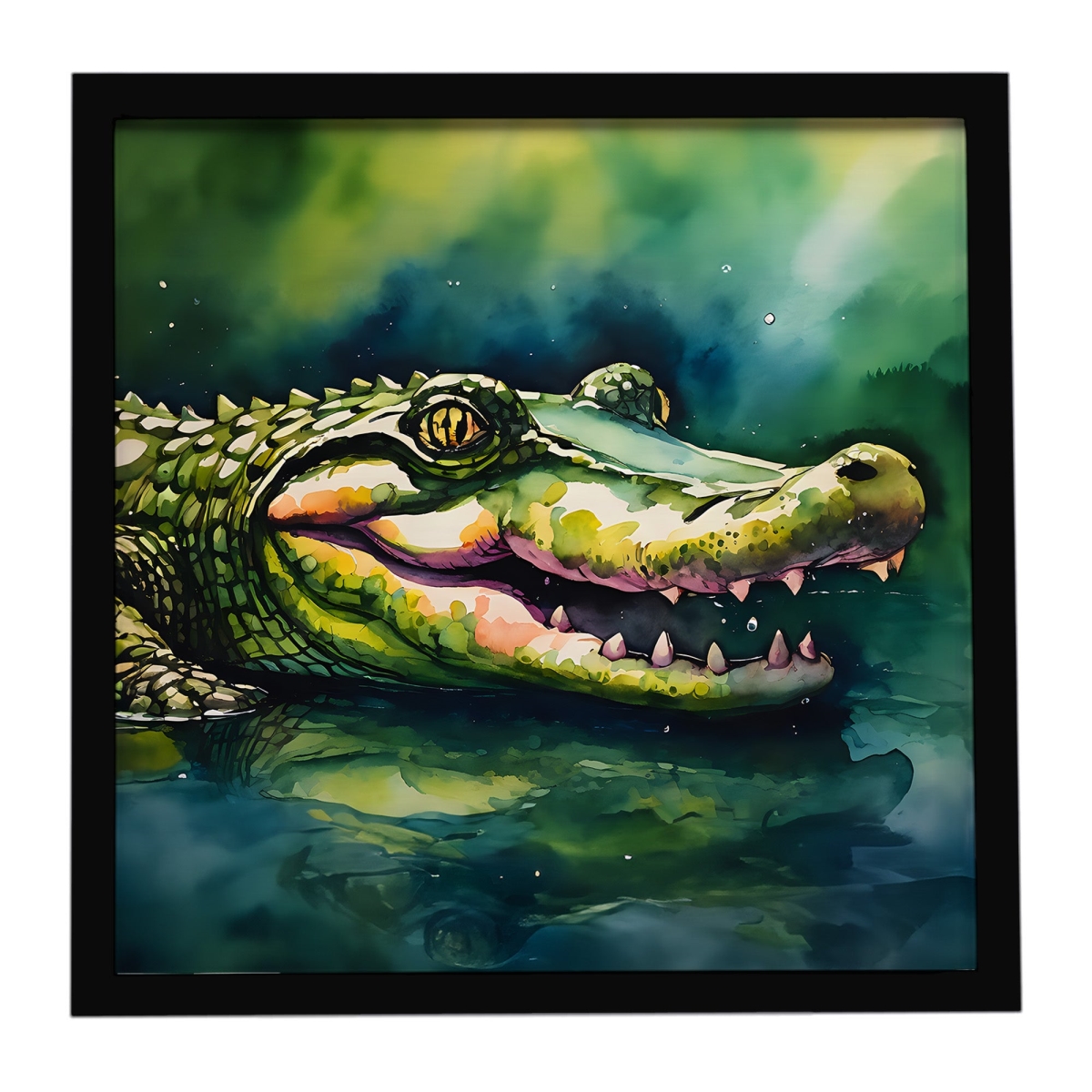 DAC2867MFP88 8 x 8 in. Alligator Framed Metal Print