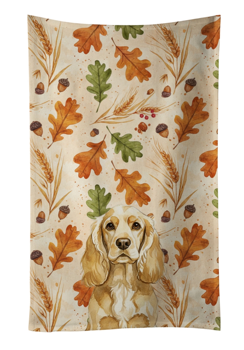 WDK7782KTWL 25 x 15 in. Buff Cocker Spaniel Heirloom Fall Kitchen Towel