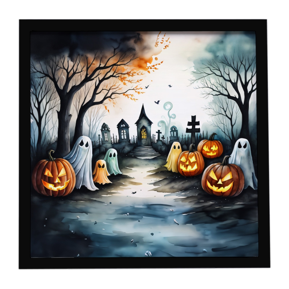 DAC2245MFP88 8 x 8 in. Ghosts Spooky Halloween Framed Metal Print