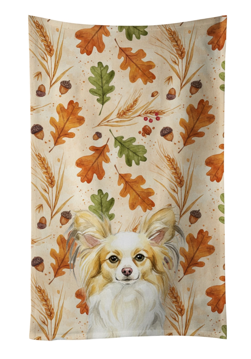 WDK7942KTWL 25 x 15 in. Lemon & White Papillon Heirloom Fall Kitchen Towel