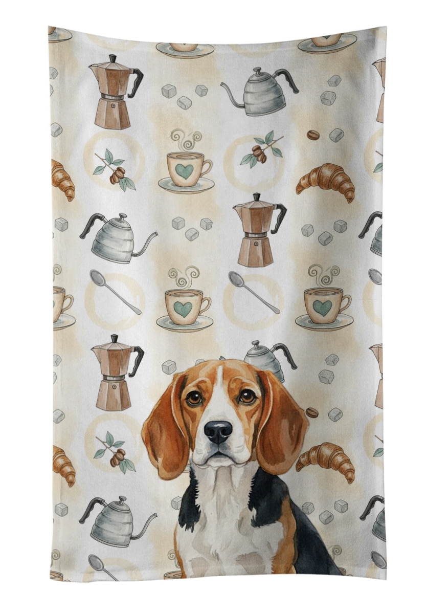 WDK7299KTWL 25 x 15 in. Beagle Coffee Bar Kitchen Towel
