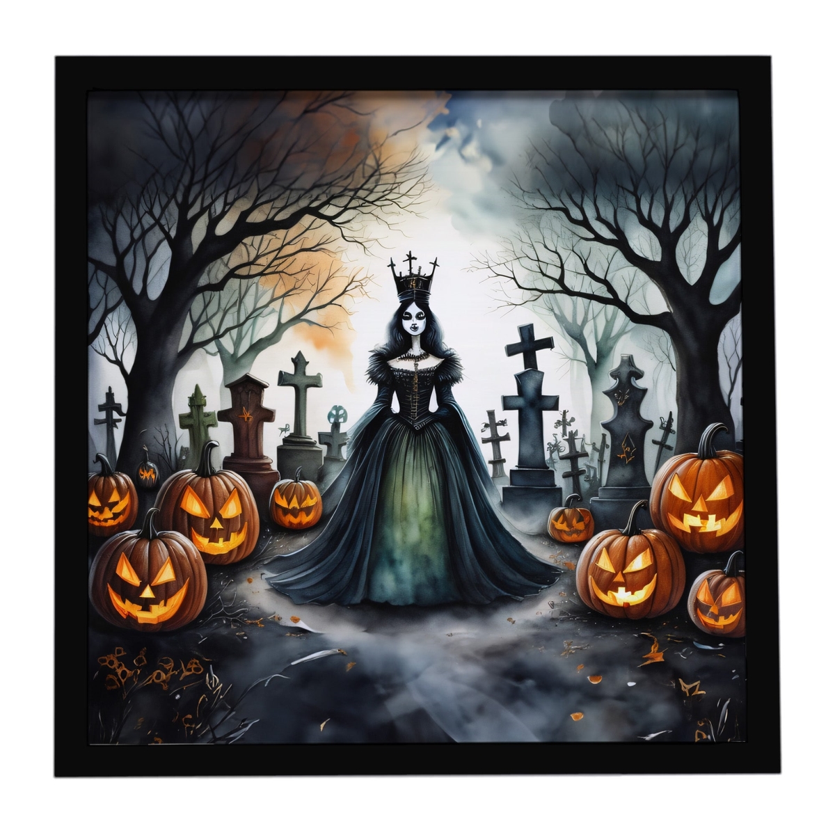 DAC2241MFP88 8 x 8 in. Evil Queen Spooky Halloween Framed Metal Print