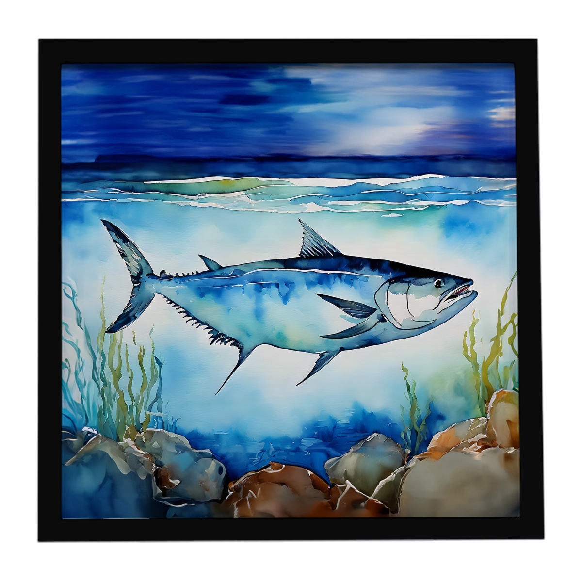 DAC2771MFP88 8 x 8 in. Bluefin Tuna Framed Metal Print