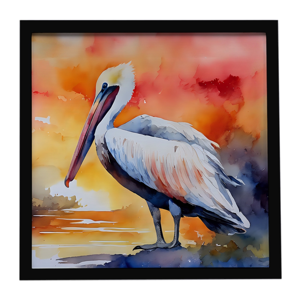 DAC2852MFP88 8 x 8 in. Pelican Framed Metal Print