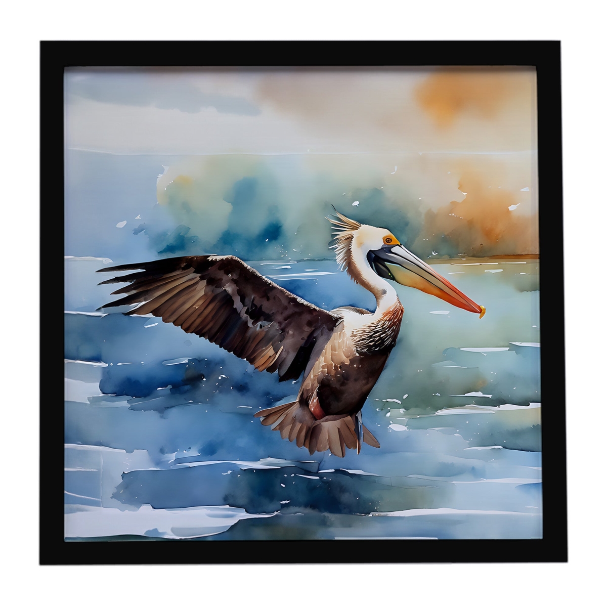 DAC2856MFP88 8 x 8 in. Pelican Framed Metal Print