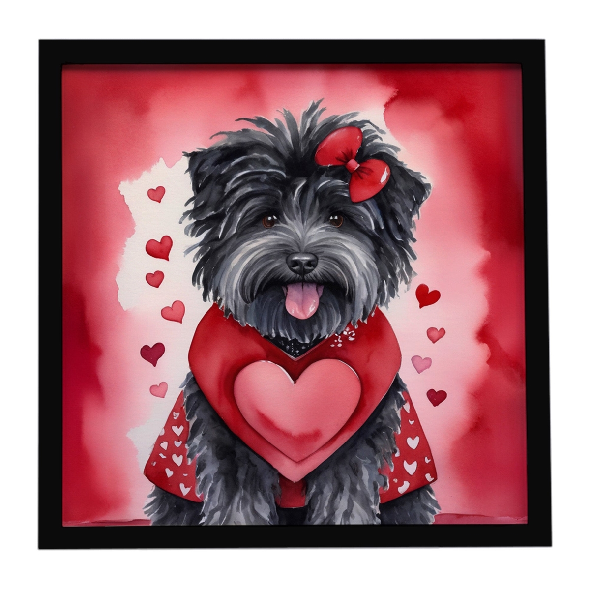DAC5424MFP88 8 x 8 in. Puli My Valentine Framed Metal Print