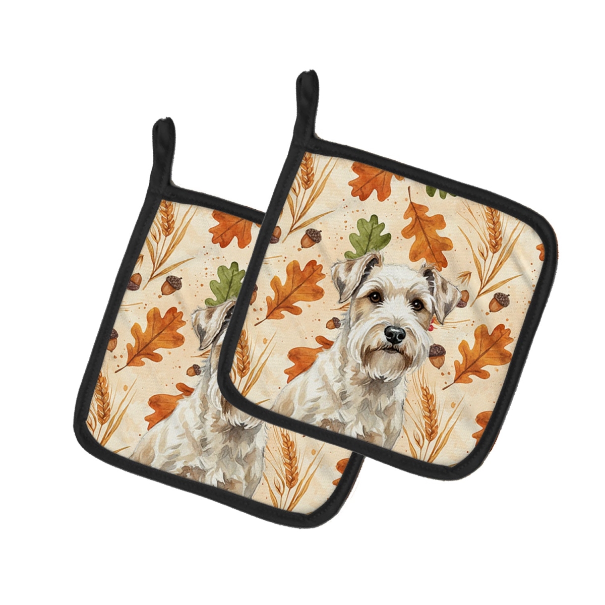 Picture of Carolines Treasures WDK8006PTHD 7.5 x 7.5 in. Sealyham Terrier Heirloom Fall Pair of Pot Holders