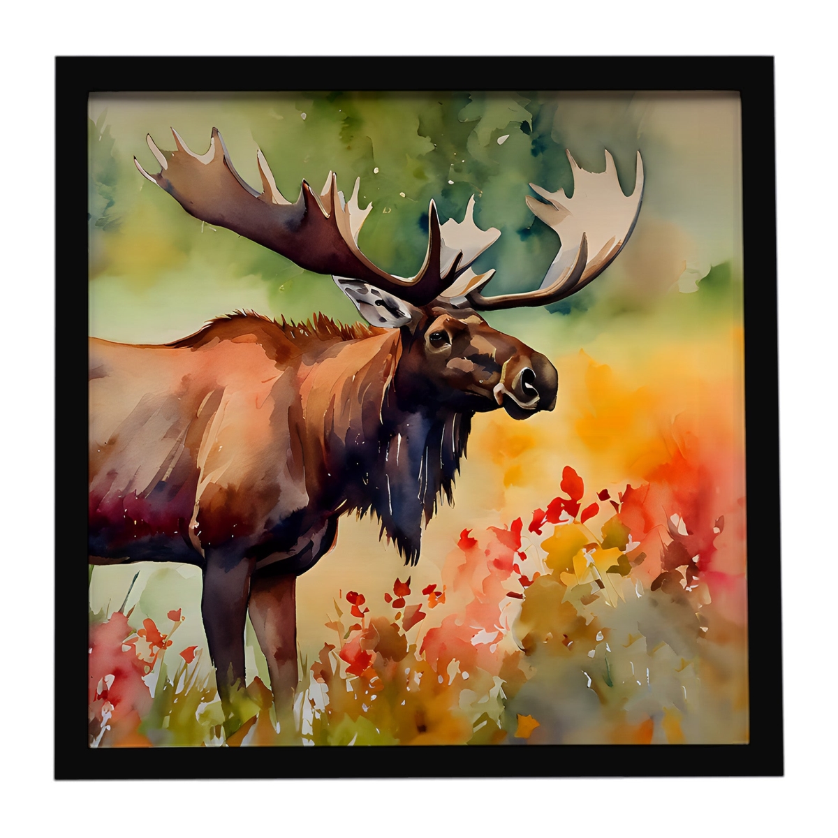 DAC2965MFP88 8 x 8 in. Moose Framed Metal Print