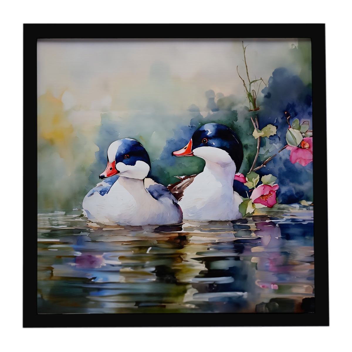 DAC3192MFP88 8 x 8 in. Bufflehead Framed Metal Print