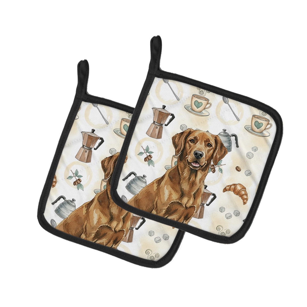Picture of Carolines Treasures WDK7367PTHD 7.5 x 7.5 in. Chesapeake Bay Retriever Coffee Bar Pair of Pot Holders