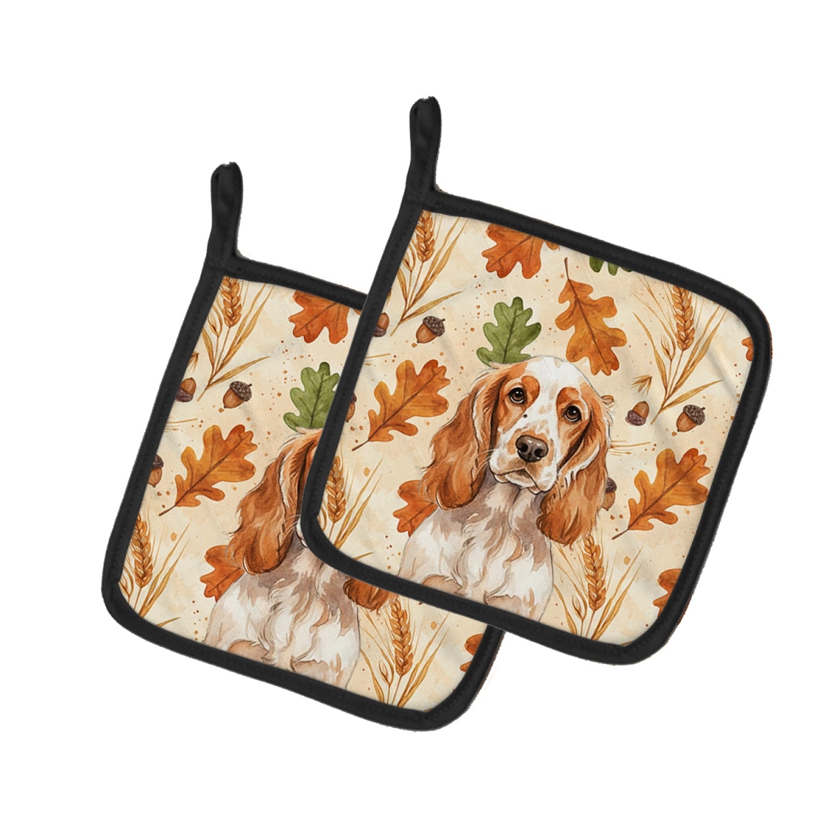 Picture of Carolines Treasures WDK7822PTHD 7.5 x 7.5 in. Orange Roan English Cocker Spaniel Heirloom Fall Pair of Pot Holders