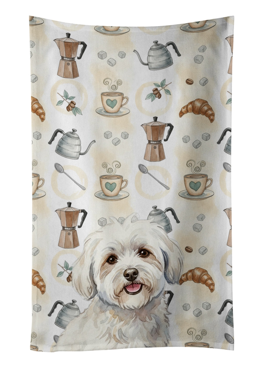 WDK7389KTWL 25 x 15 in. Coton de Tulear Coffee Bar Kitchen Towel
