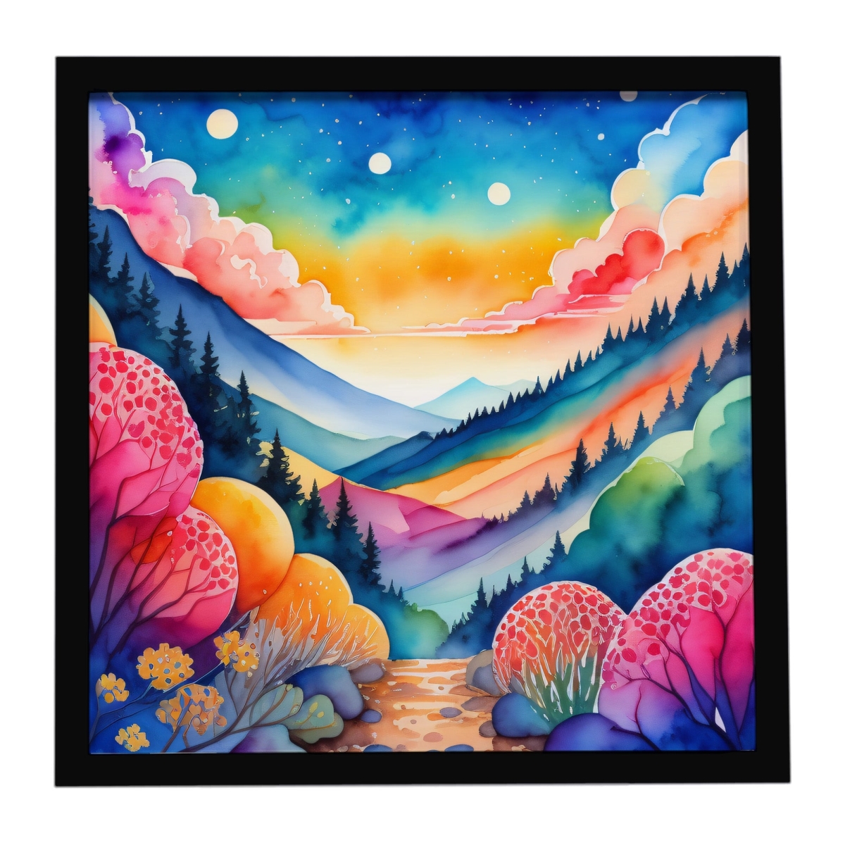 DAC1933MFP88 8 x 8 in. Colorful Brunia Framed Metal Print