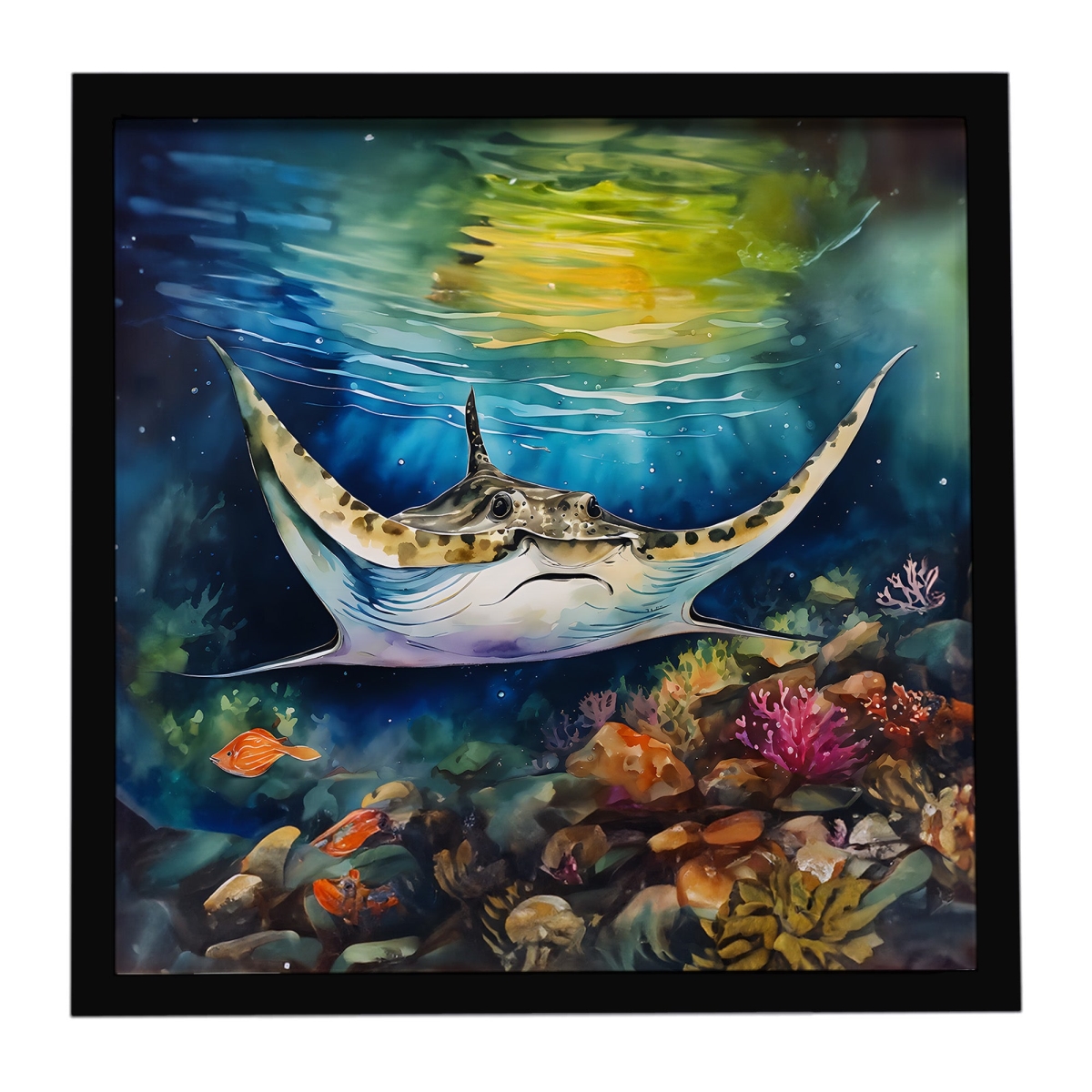 DAC2831MFP88 8 x 8 in. Sting Ray Framed Metal Print