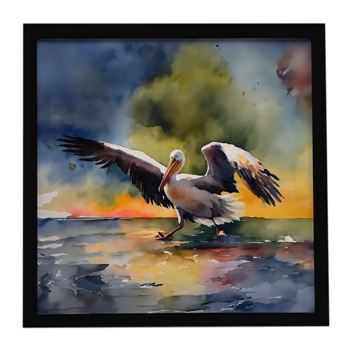DAC2851MFP88 8 x 8 in. Pelican Framed Metal Print