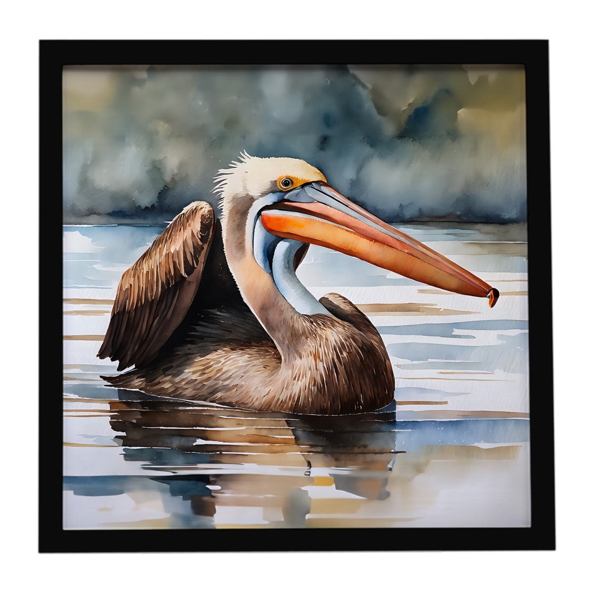 DAC2855MFP88 8 x 8 in. Pelican Framed Metal Print