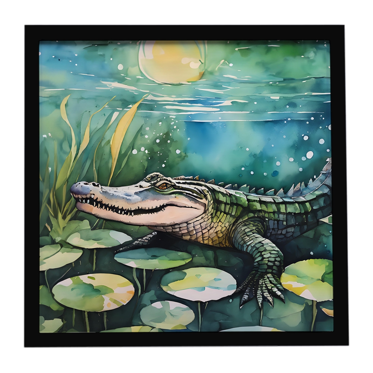 DAC2870MFP88 8 x 8 in. Alligator Framed Metal Print