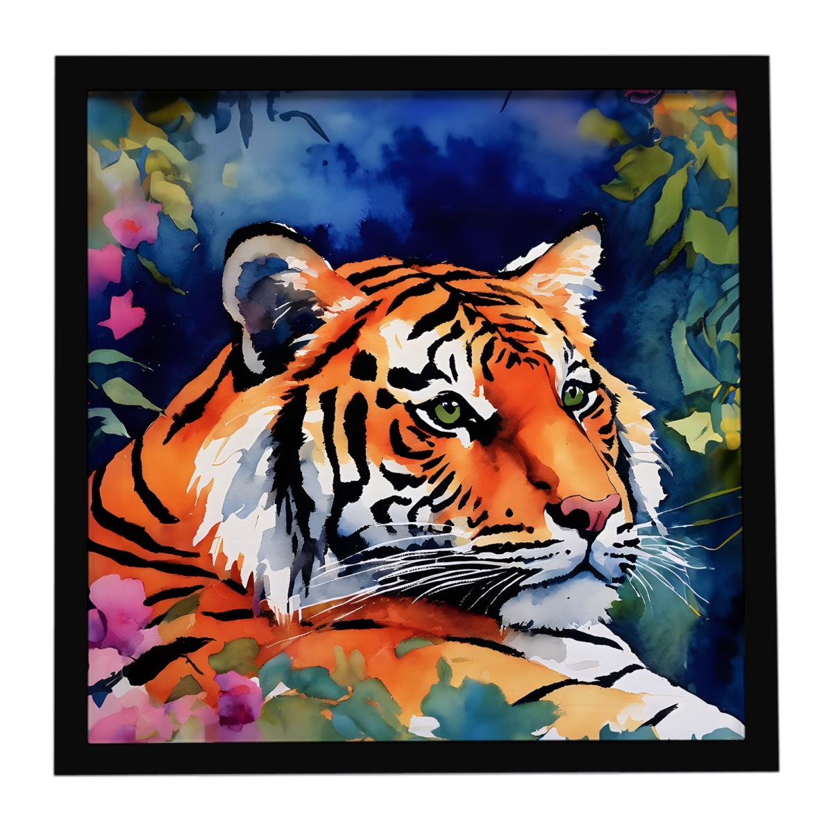 DAC2880MFP88 8 x 8 in. Bengal Tiger Framed Metal Print