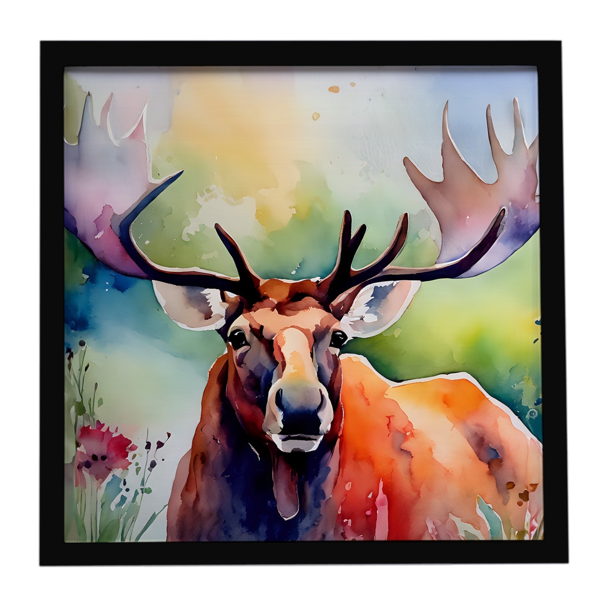 DAC2966MFP88 8 x 8 in. Moose Framed Metal Print