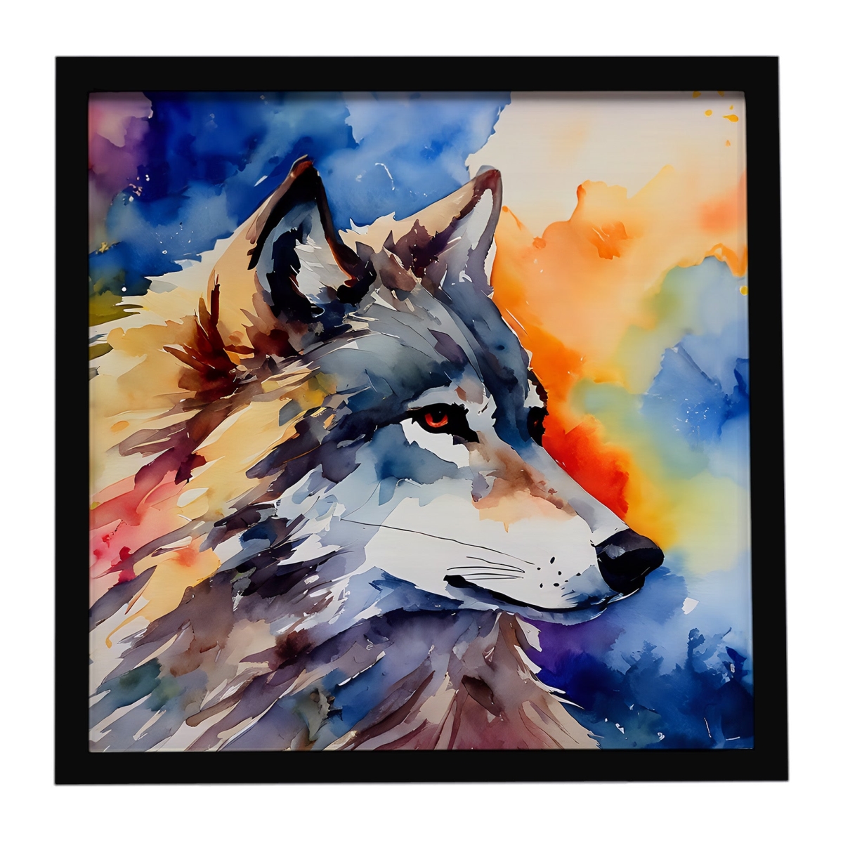 DAC3008MFP88 8 x 8 in. Wolves Wolf Framed Metal Print