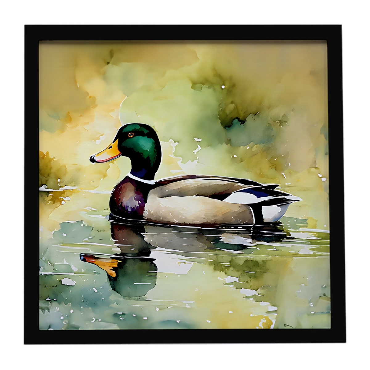DAC3241MFP88 8 x 8 in. Mallard Framed Metal Print