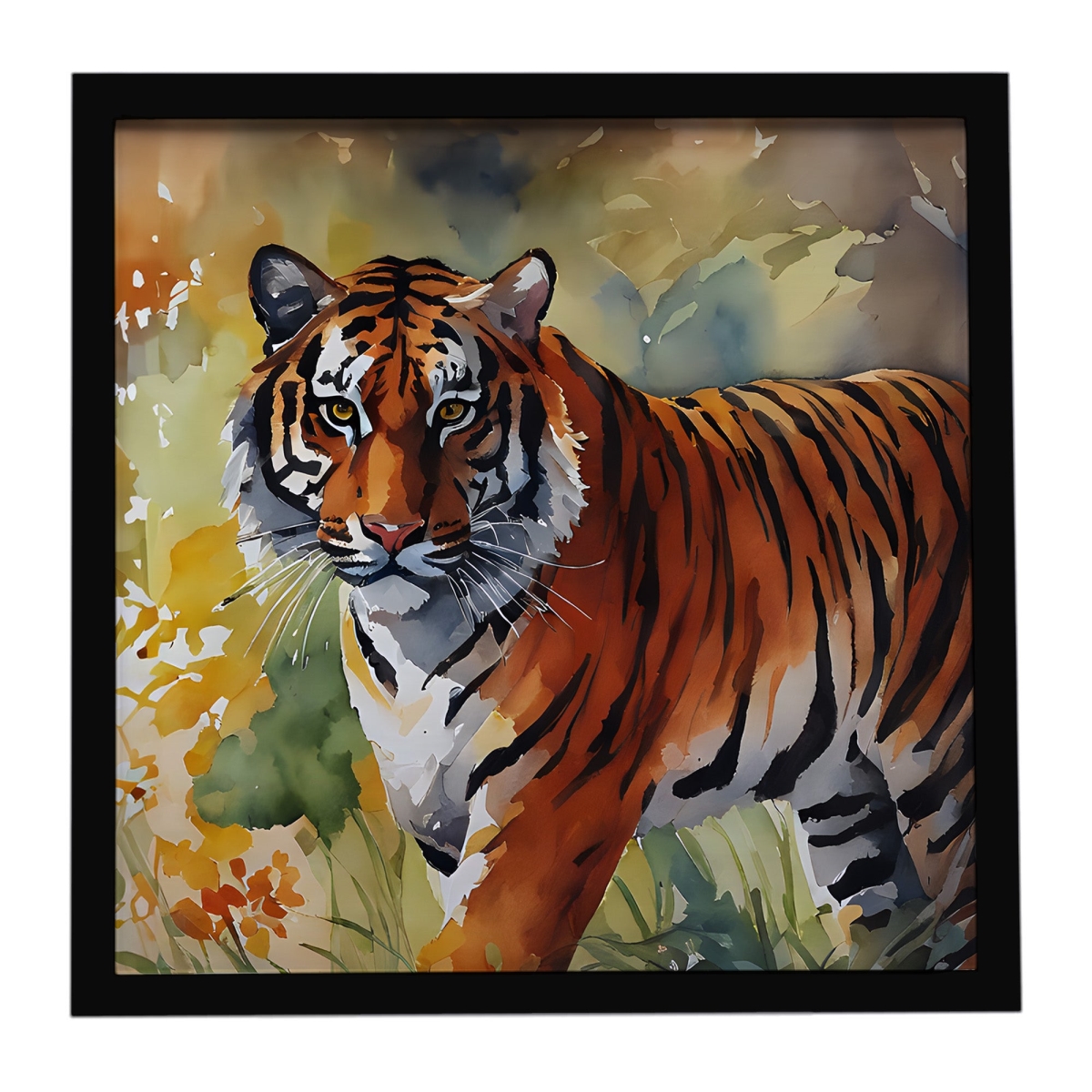 DAC2877MFP88 8 x 8 in. Bengal Tiger Framed Metal Print